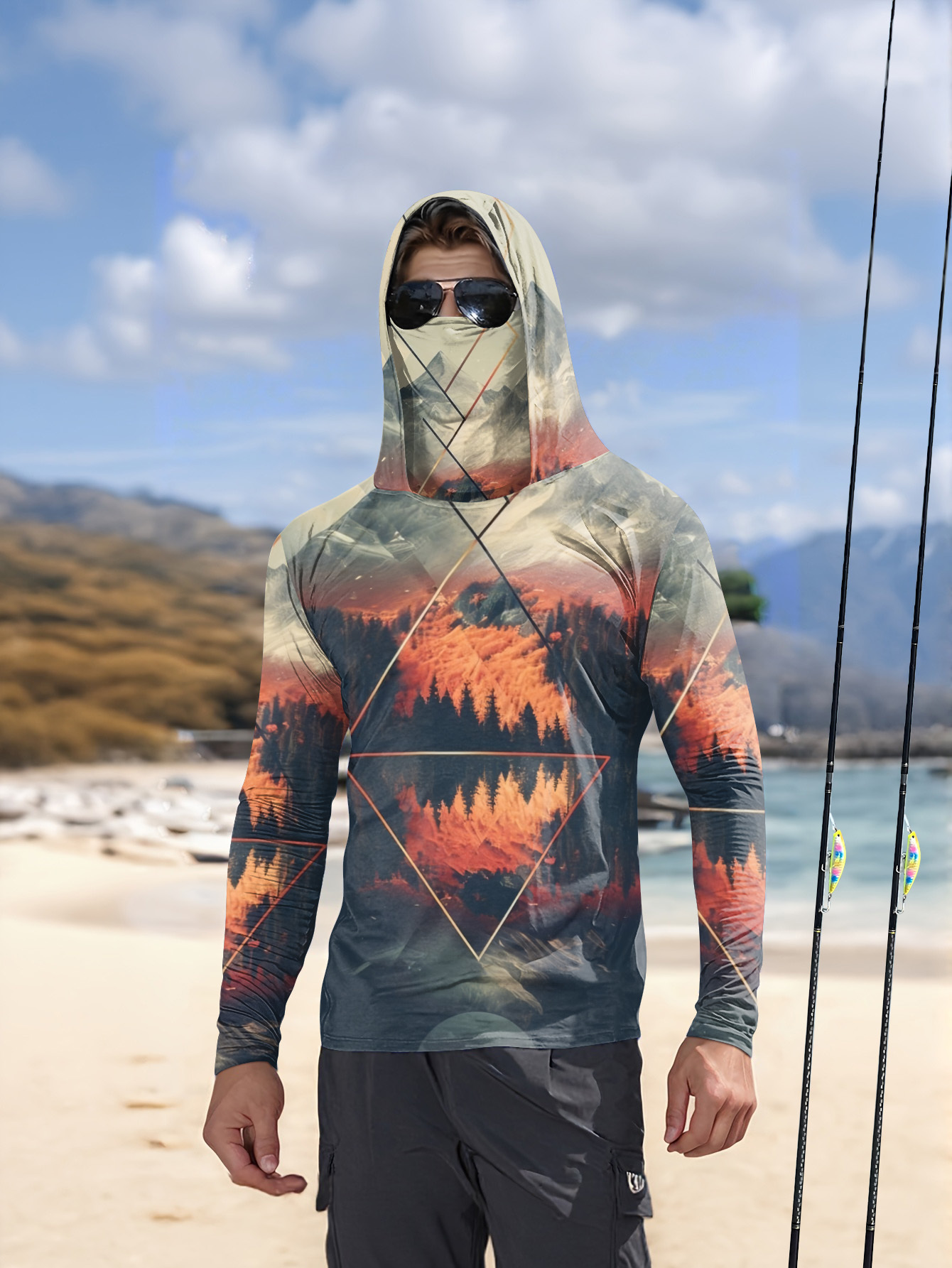 Summer Clothing Tops - Hoodie Pancing Pria untuk Aktivitas Luar