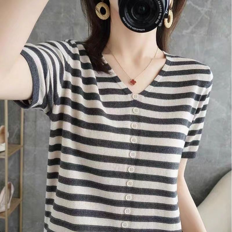 Summer Clothing Label - Kaos Wanita Lengan Pendek Bahan Ice