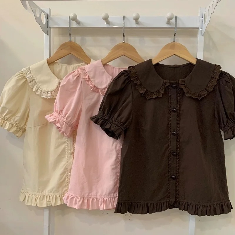 Summer Clothing Kids - Kemeja Lolita Kawaii Jepang Musim Panas