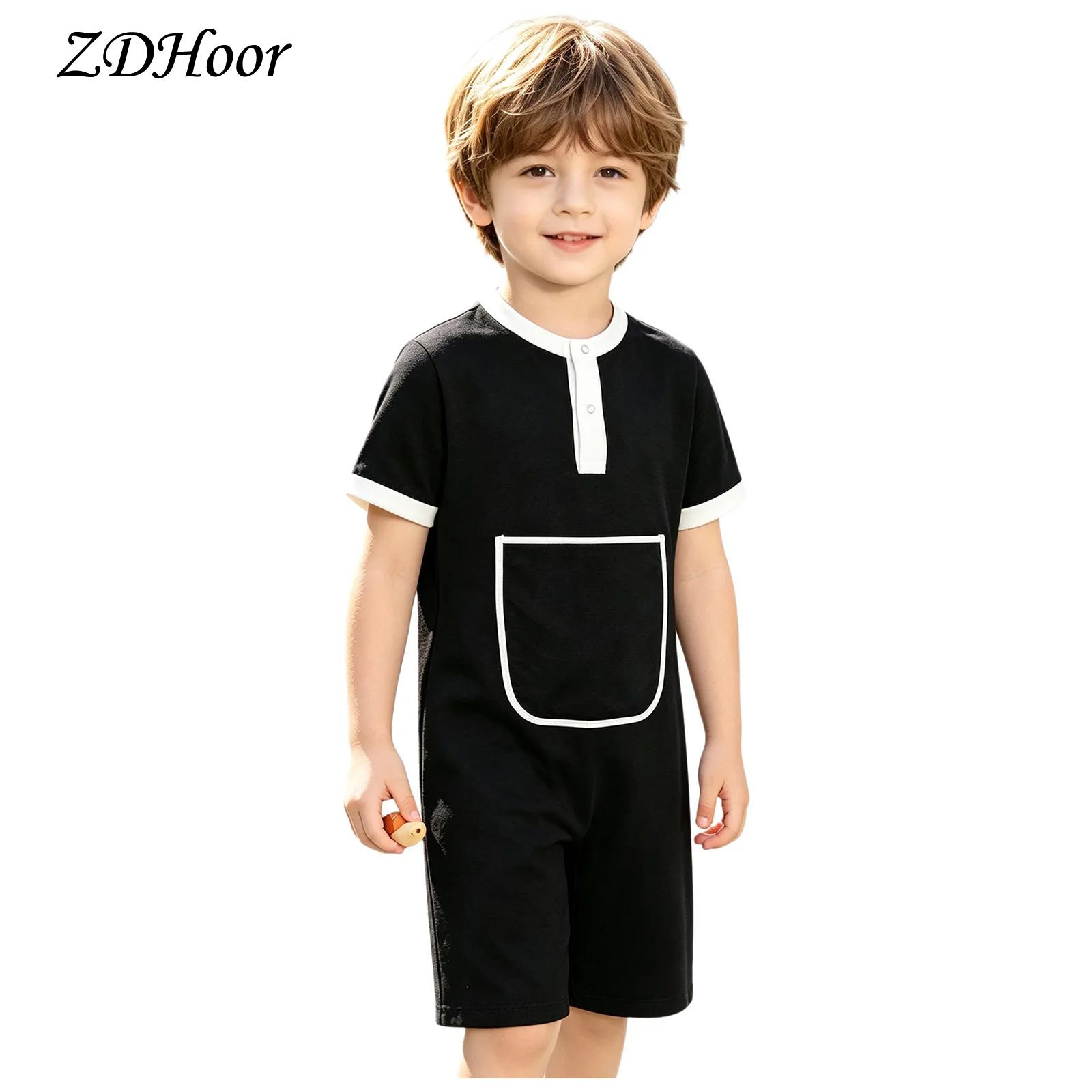 Summer Clothing Boys - Jumpsuit Anak Laki-laki Perempuan dengan Kancing