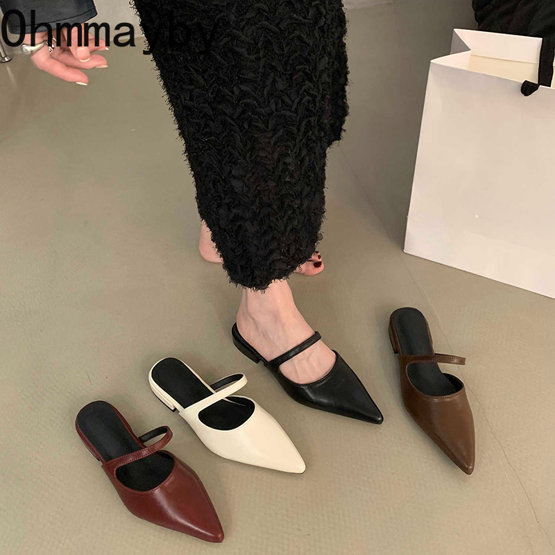 Summer Clothing Accessories - Sandal Muels Wanita Ujung Lancip Musim