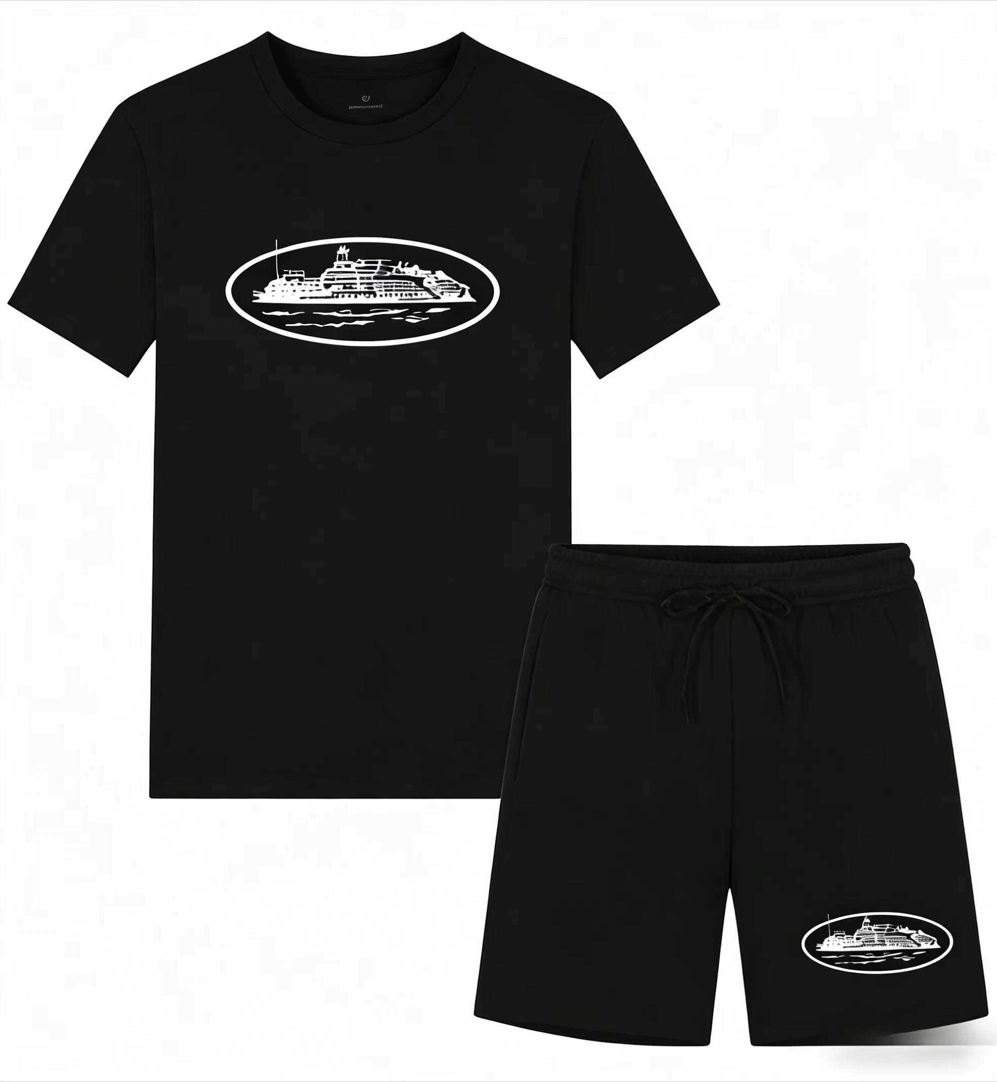 Summer Clothes Fashion - Kaos dan Celana Pendek Motif Perahu