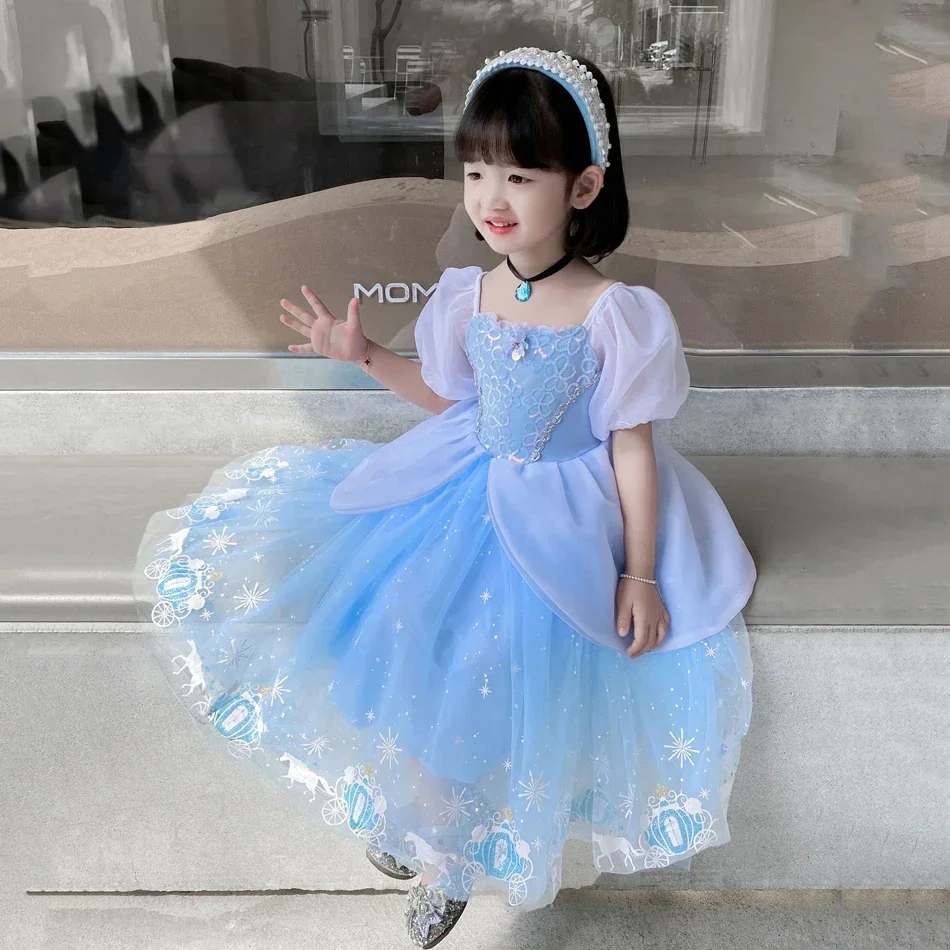 Gaun Cosplay putri Cinderella  - Summer Clothing Kids ulasan dan harga