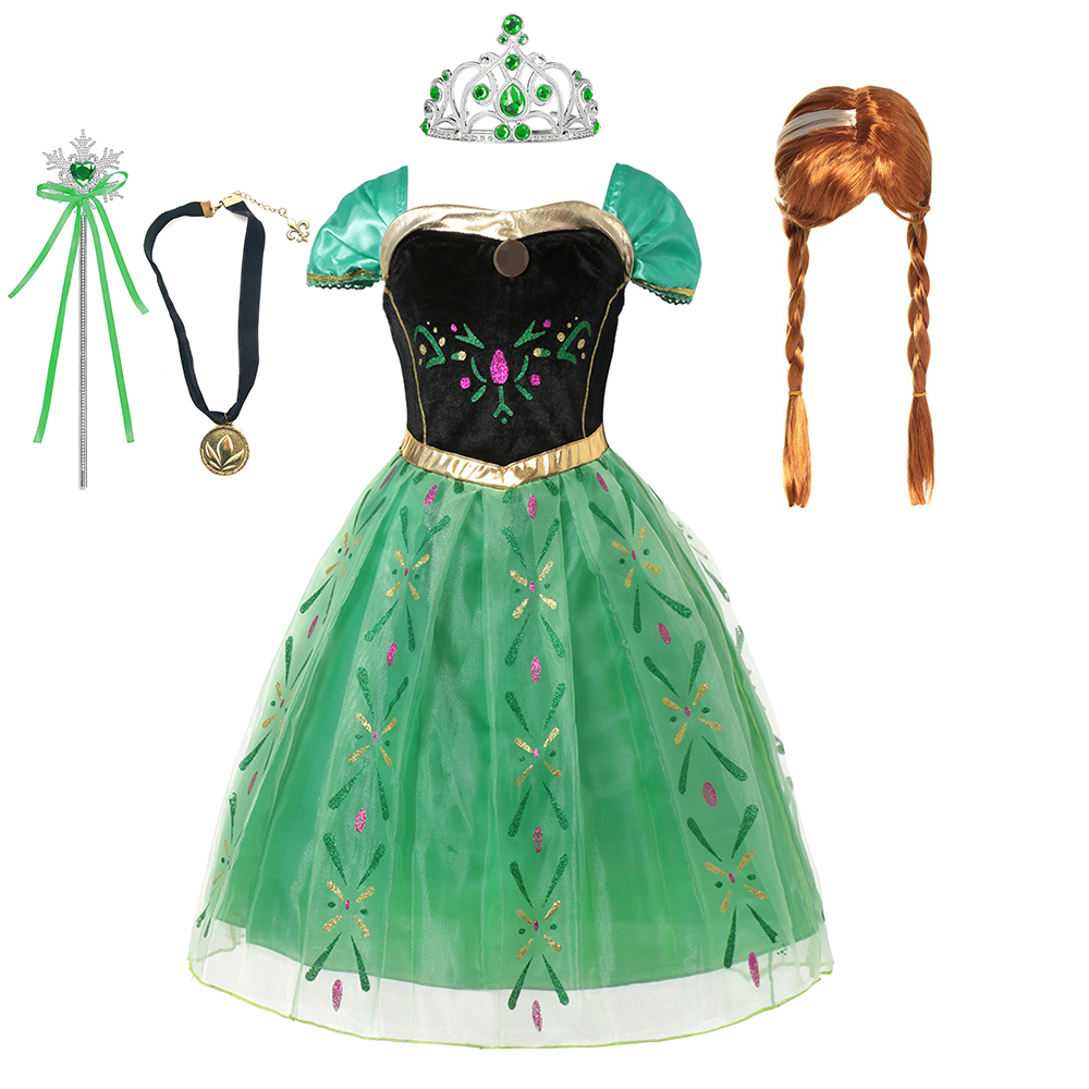 Kostum Anna untuk anak perempu - Summer Clothing Kids ulasan dan harga