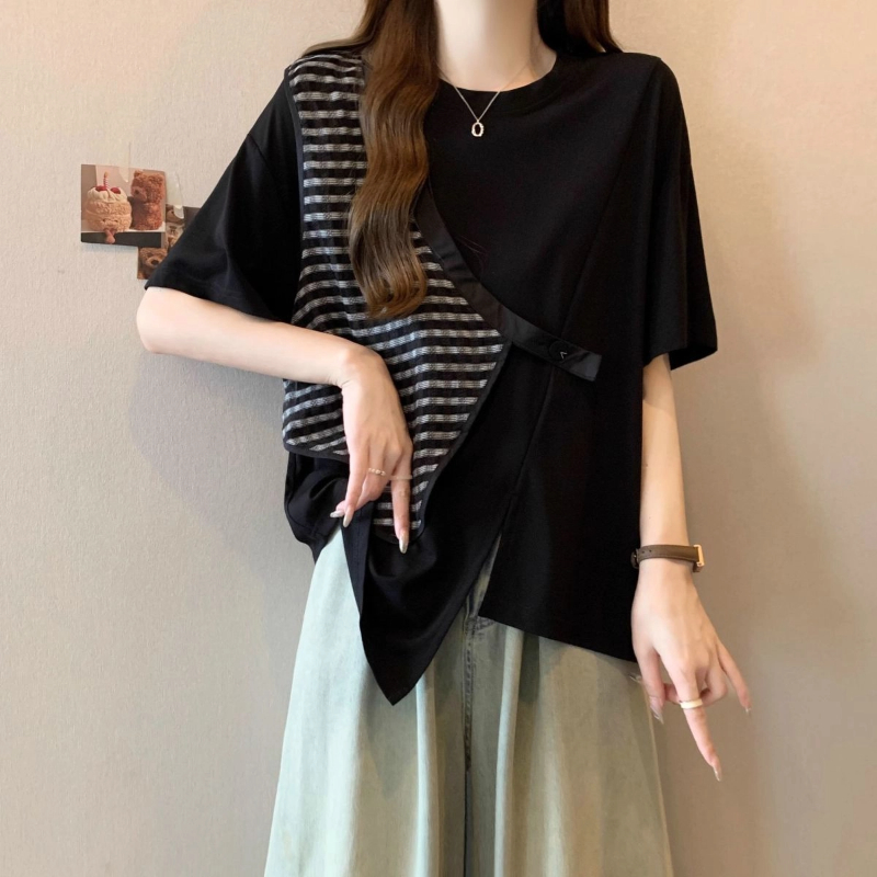 Atasan Korea Dua Potong Palsu  - Summer Clothing For Teens ulasan dan harga