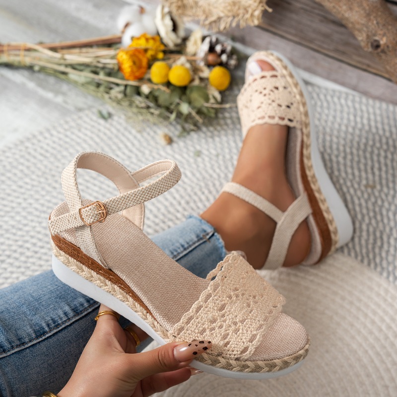 Sandal Wedges Renda Wanita Sep - Espadrille Sandal Women ulasan dan harga