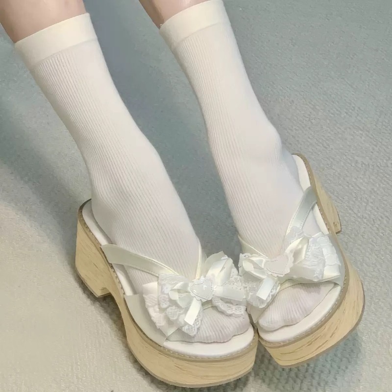 Sandal Platform Tebal Motif Ka - Summer Clothing Accessories ulasan dan harga