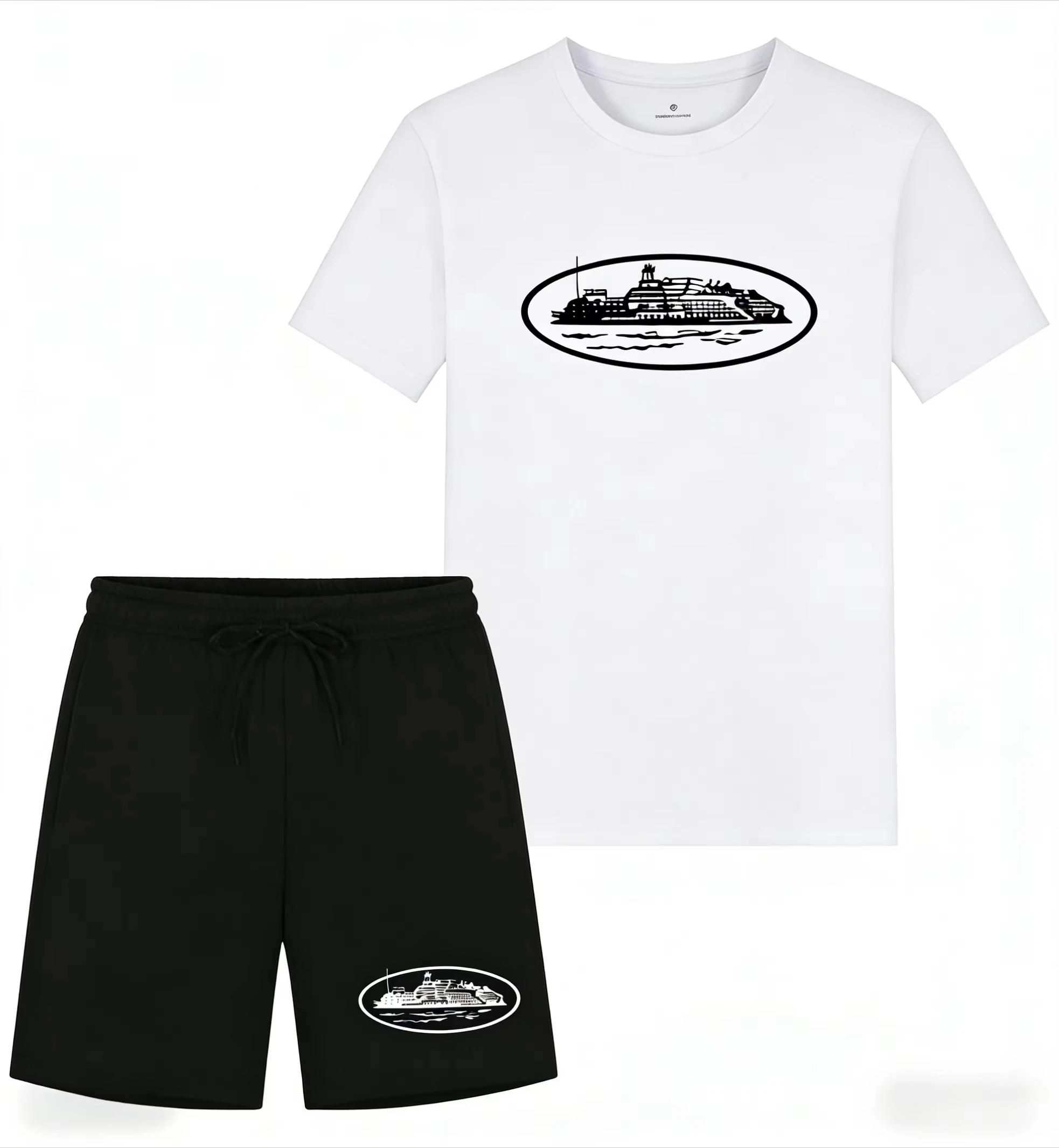 Kaos dan Celana Pendek Motif P - Summer Clothes Fashion ulasan dan harga