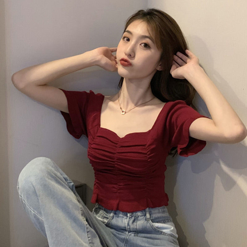 Blus Rajut Wanita Model Ruffle - Summer Clothing For Teens ulasan dan harga