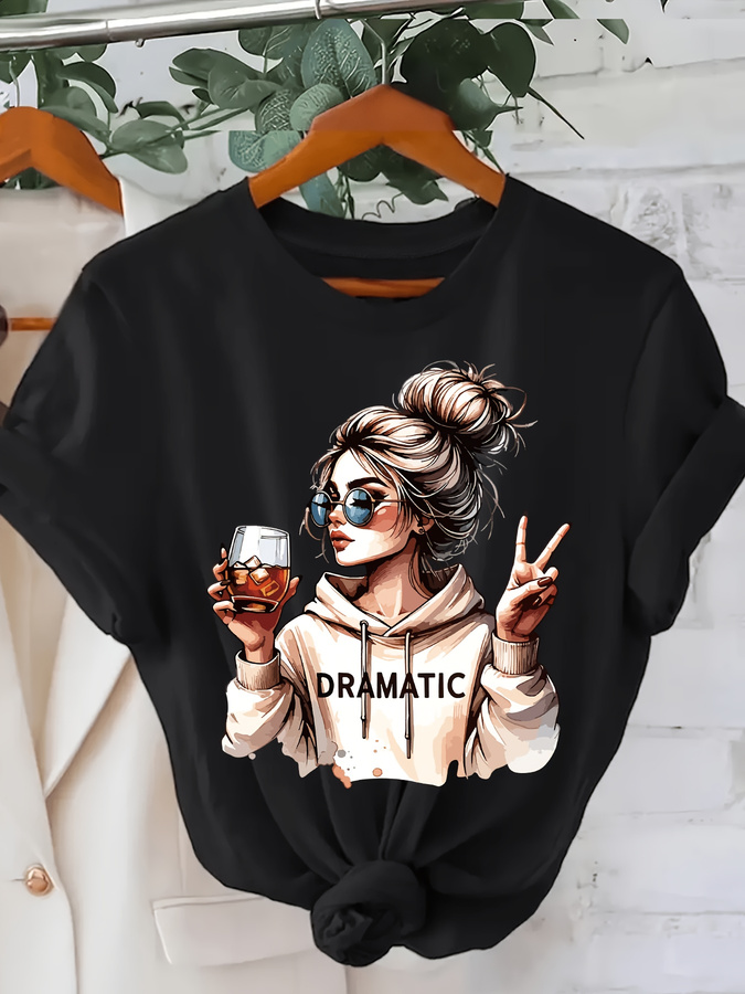 DRAMATIC 1pc Kaos Wanita Lenga - Summer Clothing Trends 2026 ulasan dan harga