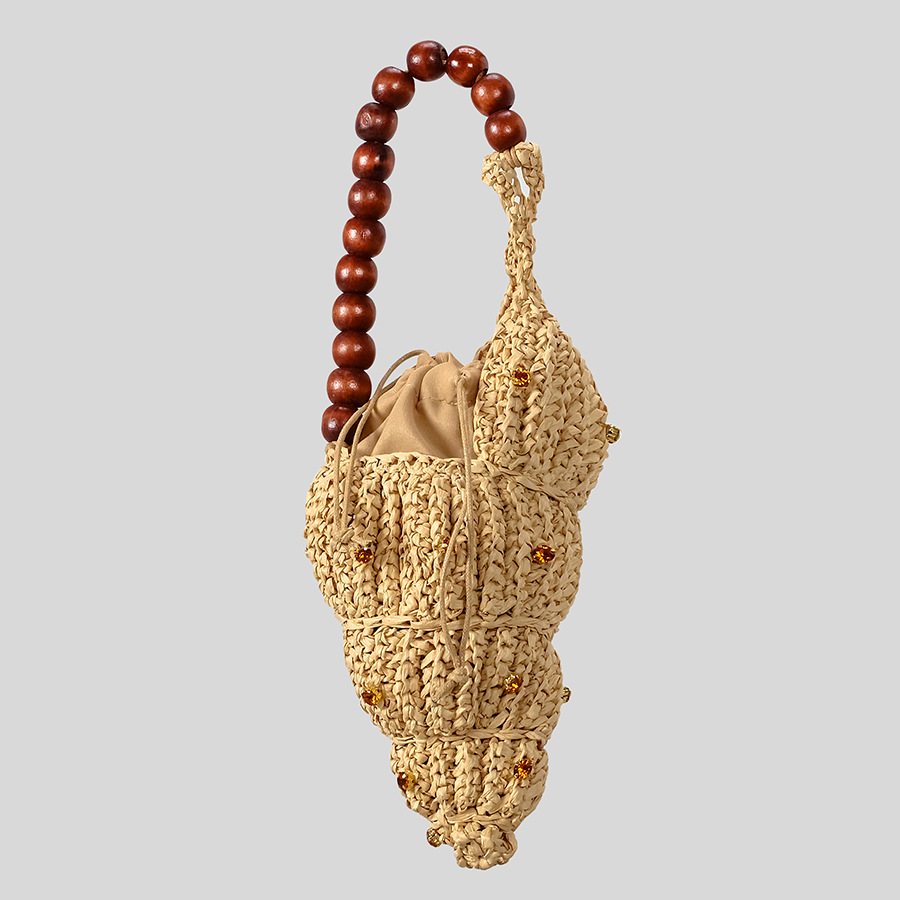 Tas Jerami Desain Kerang Berli - Beach Bag Straw ulasan dan harga
