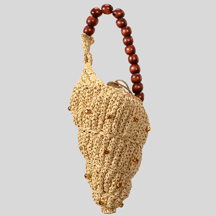 Tas Jerami Desain Kerang Berli - Beach Bag Straw ulasan dan harga